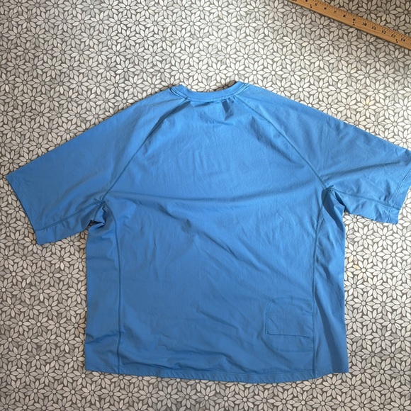 Men's Coolibar High Tide Short Sleeve Swim Shirt UPF 50+ in Sky Blue, Size XXL - Picture 2 of 8